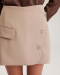 Мини-юбка на запах To be Blossom, цвет: BEIGE, 051370 купить онлайн
