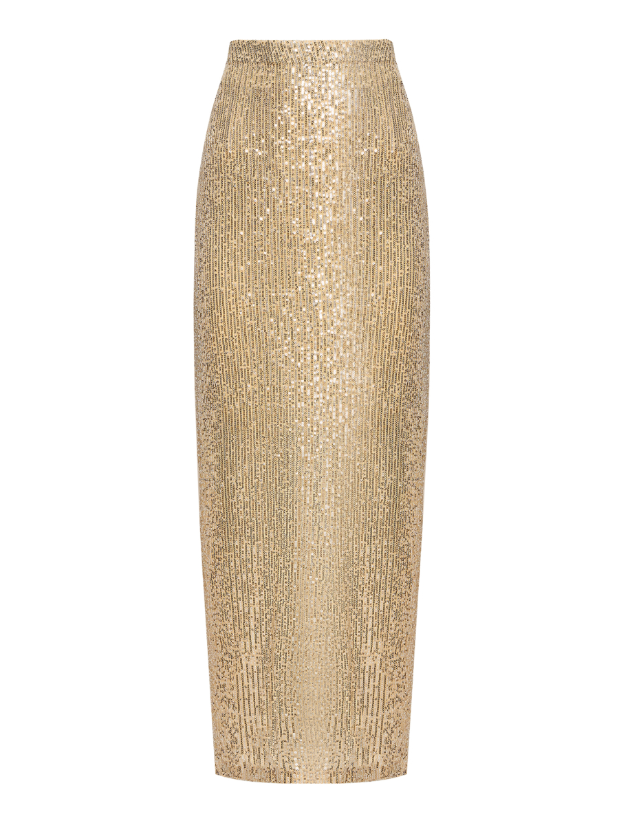 Юбка из пайеток макси VELVET, цвет: Персиковый, 00-00004292 купить онлайн