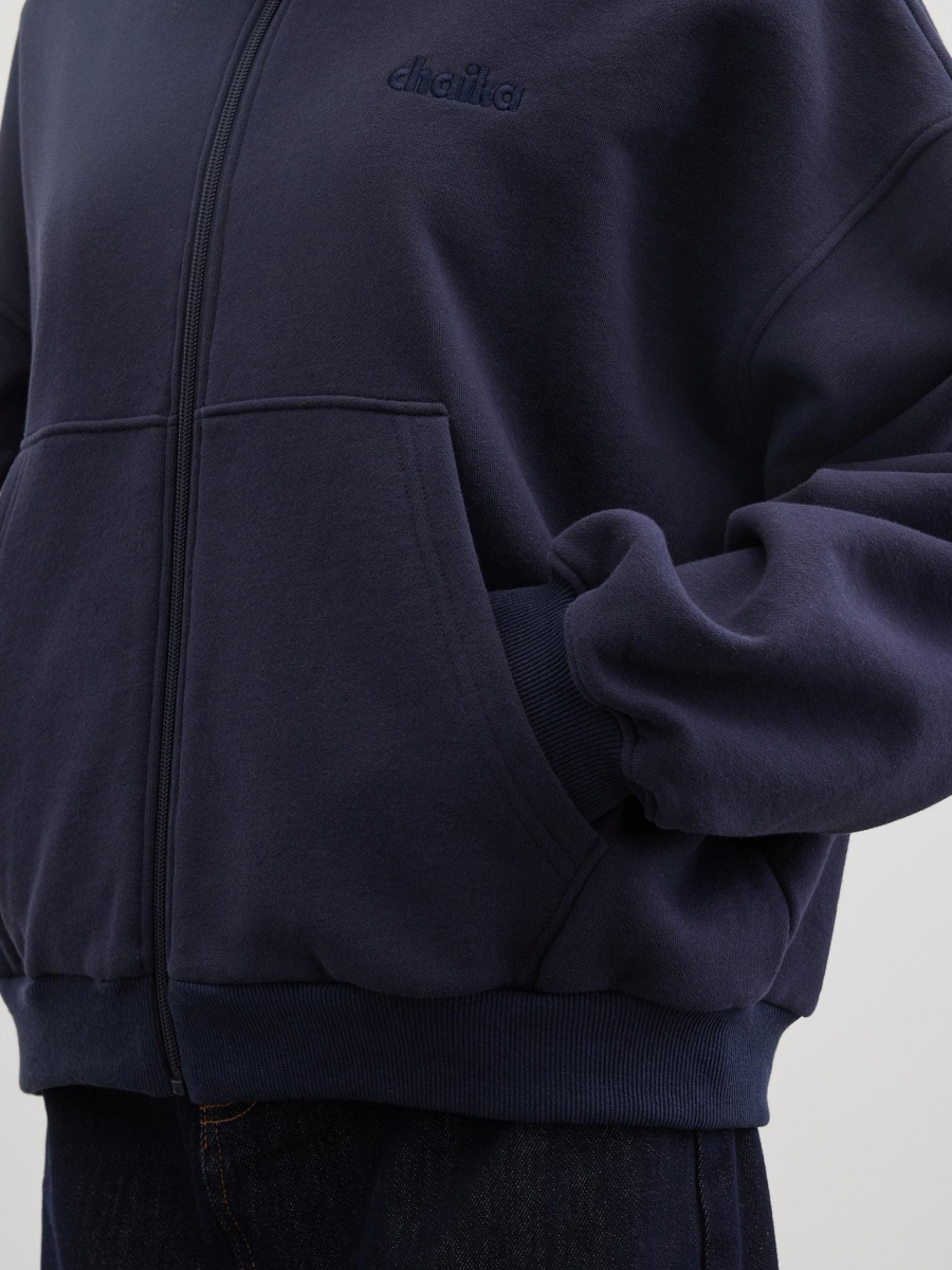 Толстовка на молнии с вышивкой Chaika, цвет: темно-синий, SS26HO02-24 купить онлайн