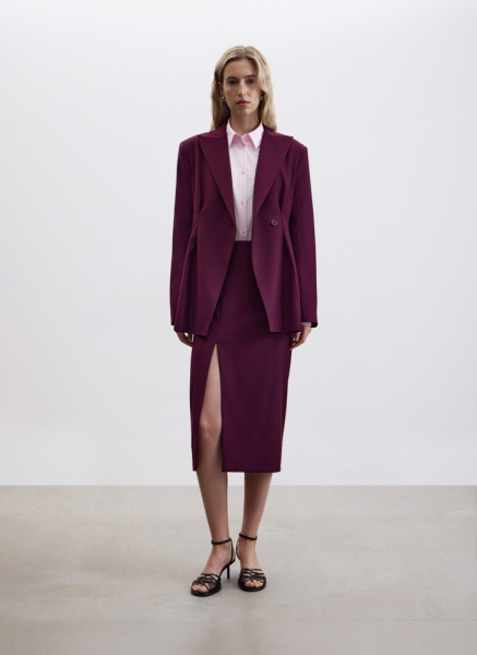 Юбка миди с разрезом