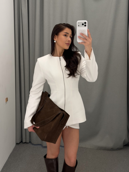 Жакет "Силуэт" Label .B, цвет: белый,  купить онлайн