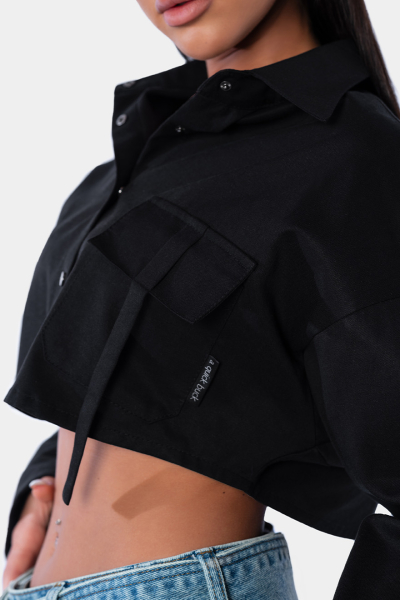 Рубашка Basic Crop qb A QUICK BUCK, цвет: black,  купить онлайн