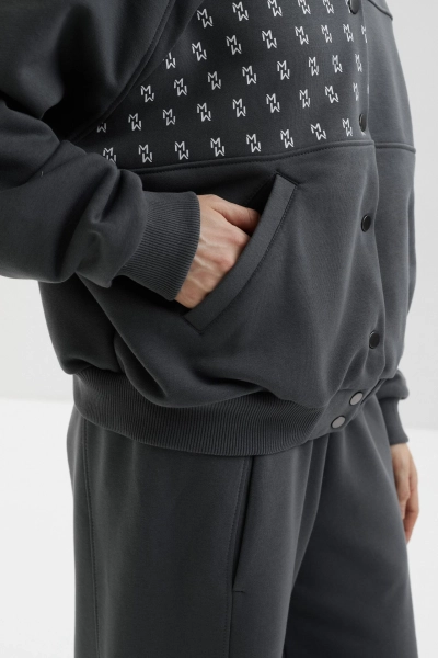 Бомбер из футера marte, цвет: серый,  купить онлайн