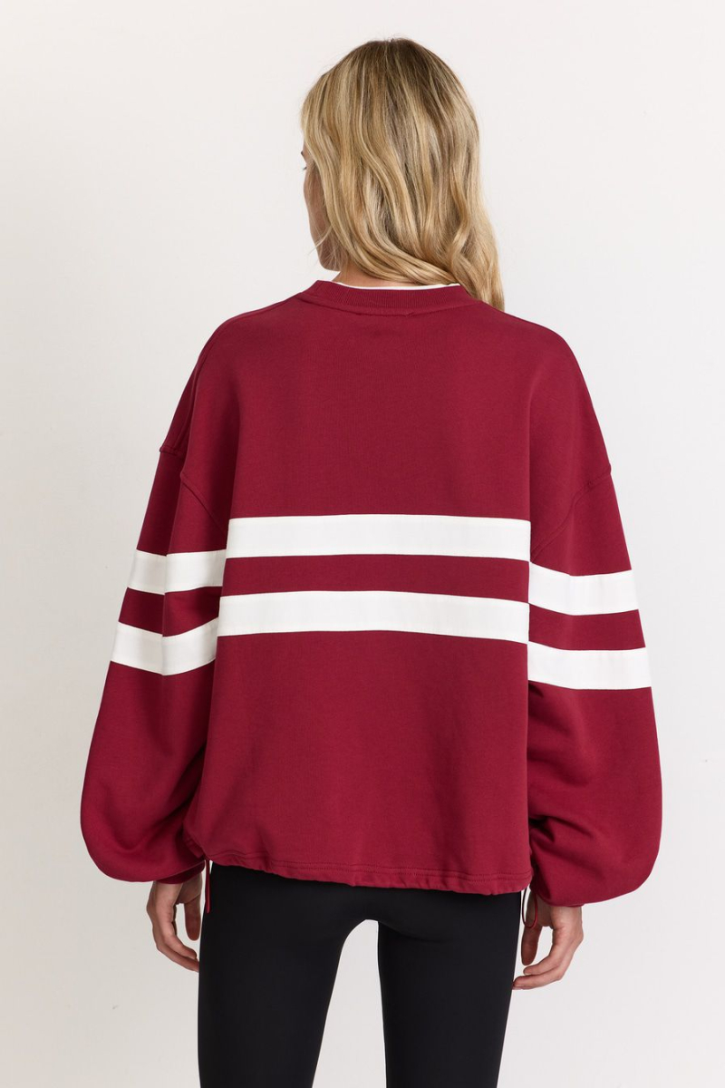 Свитшот из 100% хлопка TOPTOP, цвет: бордовый с принтом, TT.053.17778.331 купить онлайн