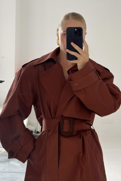 Тренч ULLA & LABEL .B Label .B, цвет: коричневое,  купить онлайн