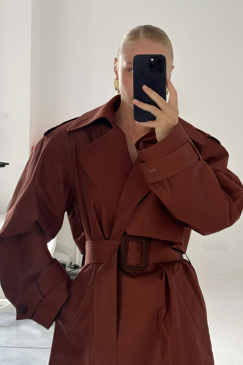 Тренч ULLA & LABEL .B Label .B, цвет: коричневое,  купить онлайн