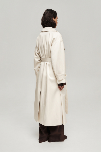 Тренч на поясе Label .B, цвет: молочный, Jc.39.5.CH.WH купить онлайн