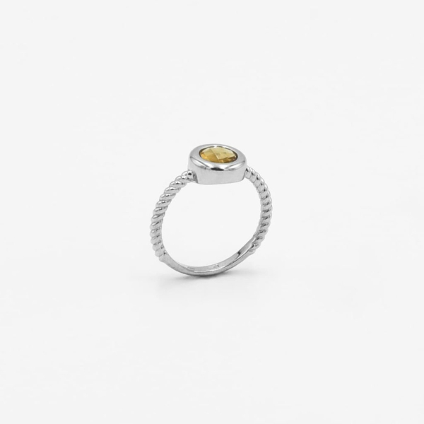 Витое кольцо с цитрином Jesty Darkrain, цвет: серебро, DR4036 купить онлайн