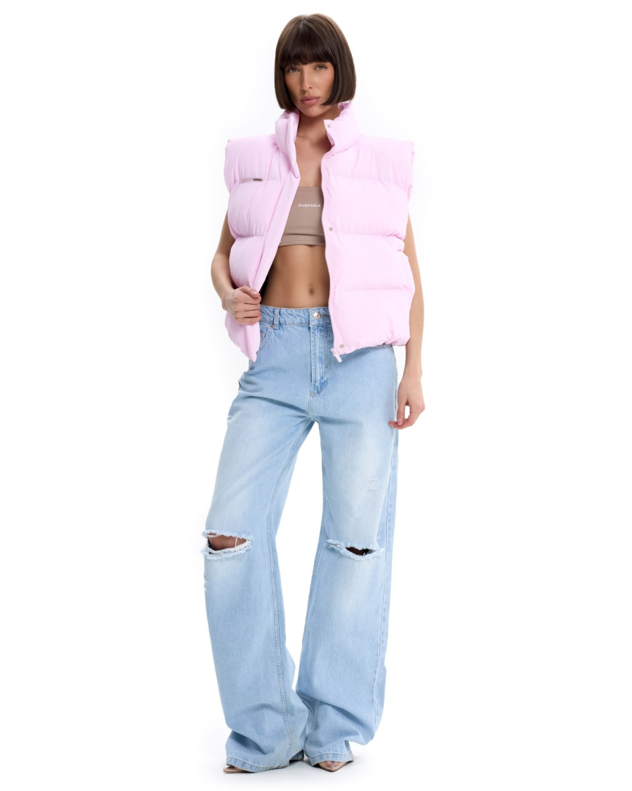 Жилет базовый мини Suborbia, цвет: розовый 006858 |трендовая новинка купить онлайн