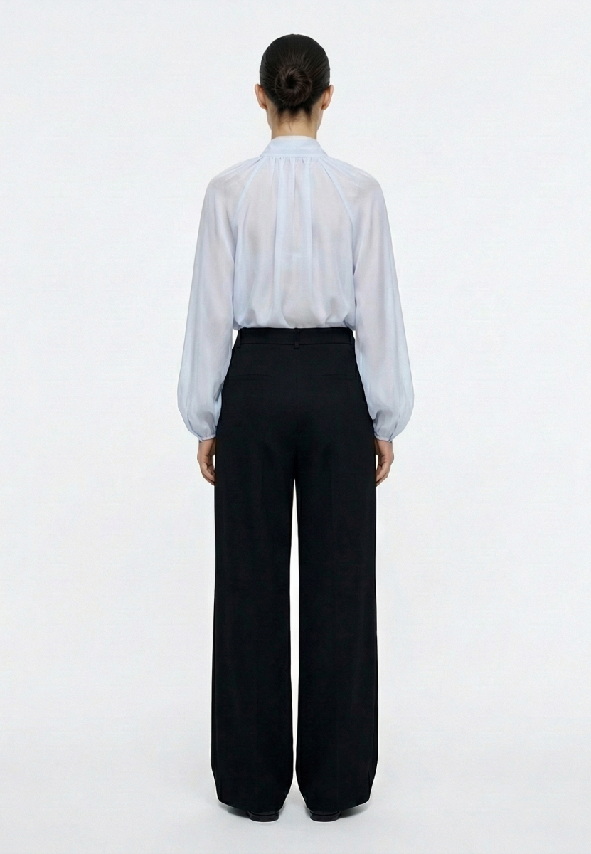 Брюки из костюмной ткани со складками REFERT, цвет: Черный, 09-3582/9-2511 купить онлайн