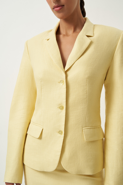 Жакет изо льна Charmstore, цвет: Желтый, 109-33050-330 купить онлайн