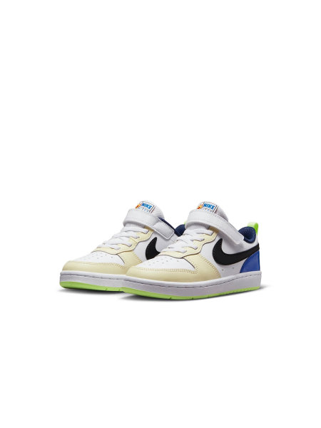 Кроссовки детские Nike Court Borough Low 2 SE PS Player One shvetsov store, цвет: мультиколор, FB1880-101 со скидкой купить онлайн