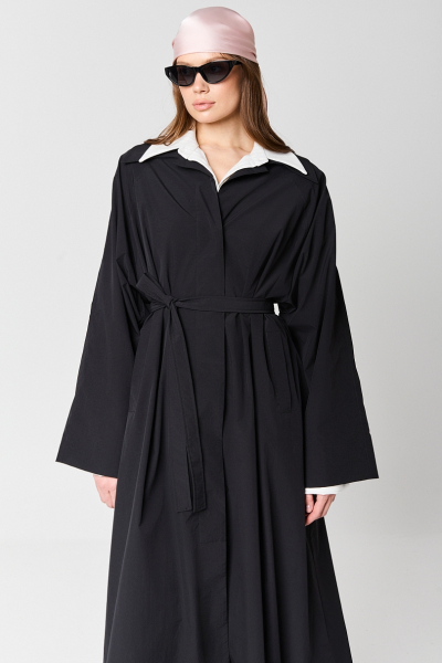 Тренч облегченный из технологичной ткани Ricoco, цвет: Черный, 7067/2 купить онлайн