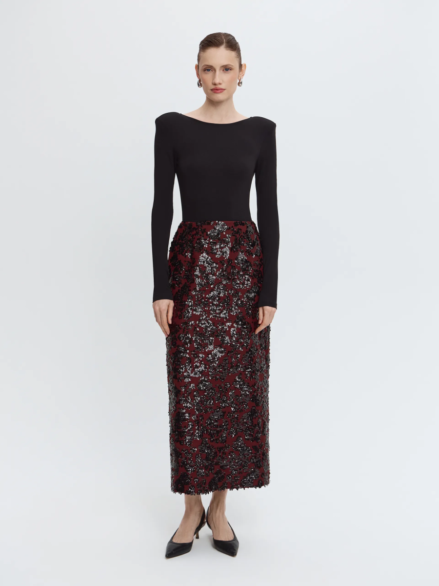 Юбка с пайетками