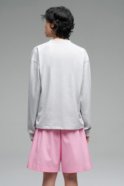 Лонгслив с вышивкой WALK OF SHAME, цвет: серый, LS005.1/FW2526 купить онлайн