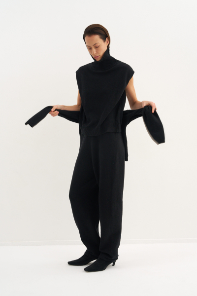 Топ с горлом «Ото» Mankova, цвет: Черный, SS26-001 купить онлайн