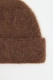 Шапка с отворотом из шерсти альпака Daisyknit, цвет: коричневый  купить онлайн