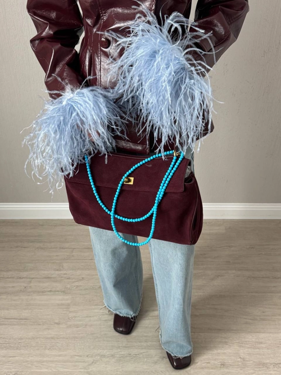 Сумка Сандра средняя brand salad, цвет: замша слива J-704-PHR 7272 купить онлайн