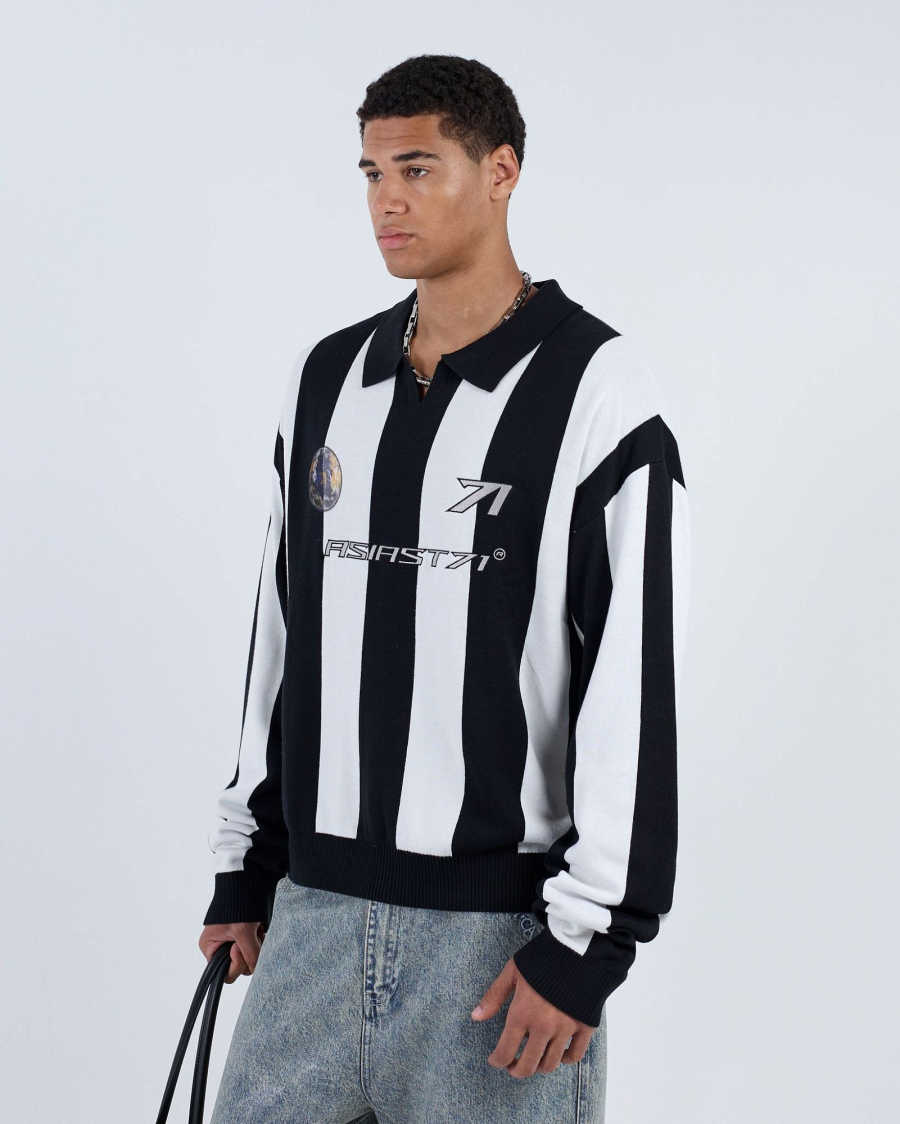 Поло KNIT JUVENTUS STRIPES BLACK ASIA ST 71, цвет: Черный, Ast71.knit-polo-juventus-bl купить онлайн