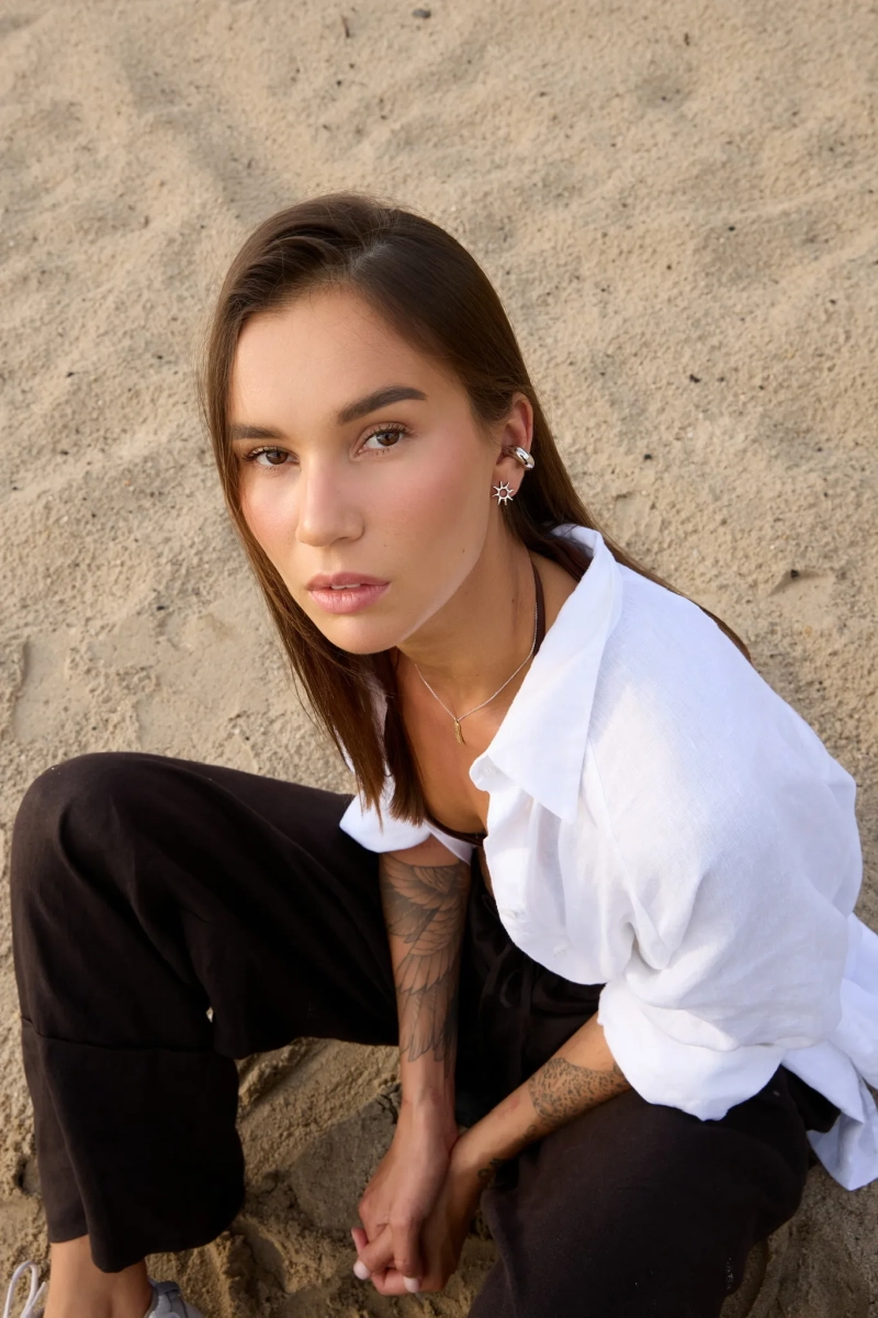 Серебряные серьги-пусеты «Солнце» SBLESKOM, цвет: серебро, 12069 купить онлайн