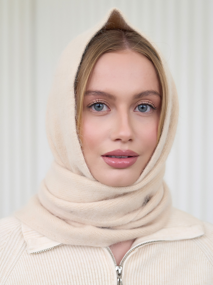 Косынка с ангорой I.B.W., цвет: молочный KJ125 купить онлайн