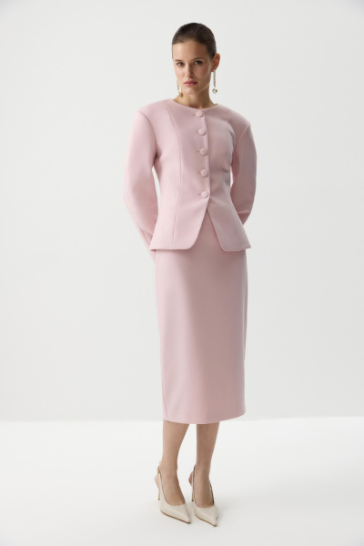 Юбка прямая миди Charmstore, цвет: розовый,  купить онлайн