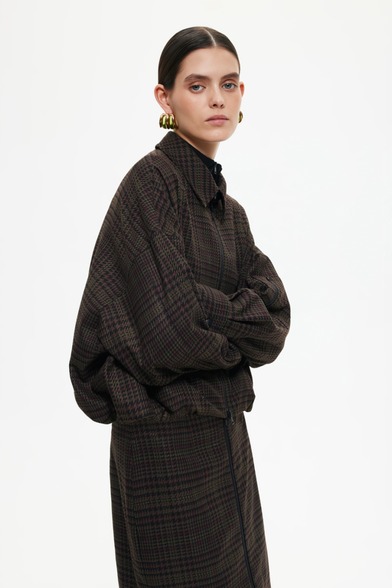 Жакет в клетку DREAMS BY ALENA AKHMADULLINA, цвет: хаки, 225102040204283/518000 купить онлайн