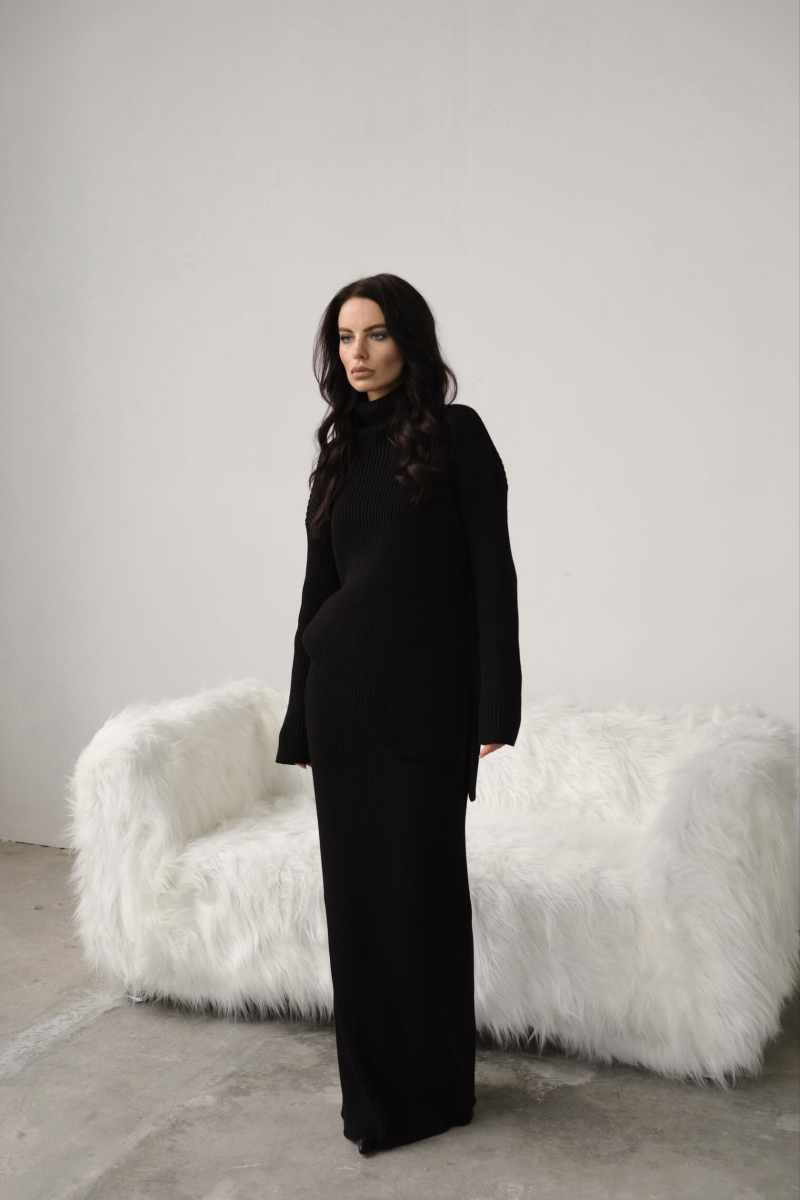 Юбка макси трикотажная MINI, цвет: Черный, НФ-00000127 купить онлайн