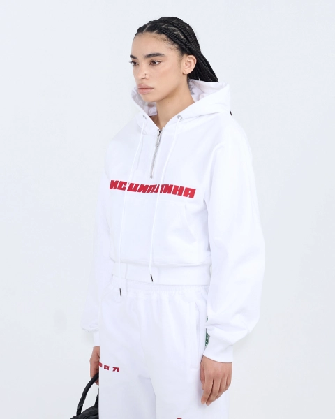 Худи укороченное Дисциплина ASIA ST 71, цвет: белый, Ast71.hood-discipline-crop-wh купить онлайн