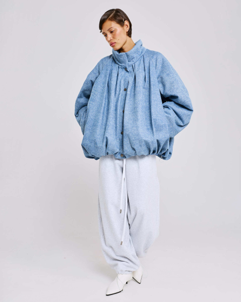 Куртка баллон из денима Anmuse, цвет: синий, JCK26SP228-DM купить онлайн