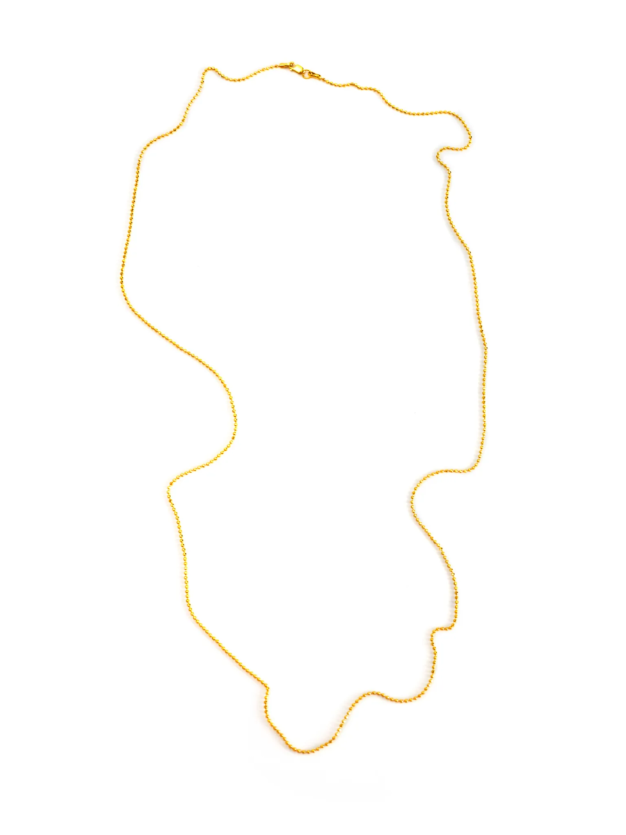 Серебряная цепочка «Пузыри» с гранями с позолотой