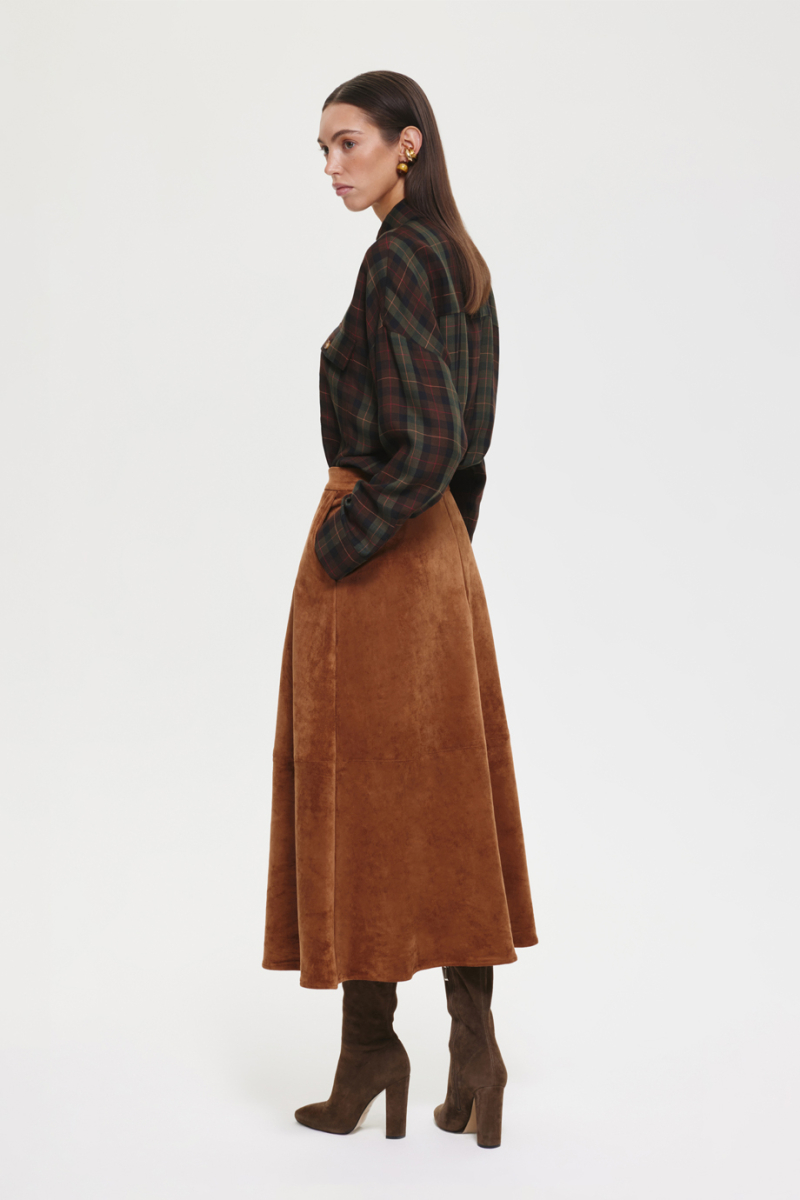 Юбка из экозамши DREAMS BY ALENA AKHMADULLINA, цвет: оранжевый, 225102100204282/132000 купить онлайн