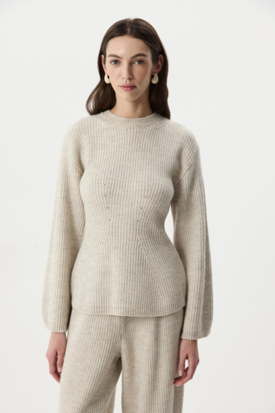 Джемпер приталенный с шерстью