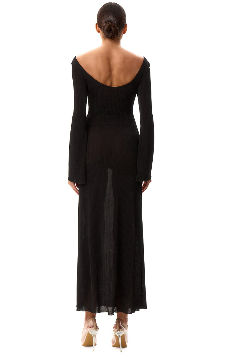 Платье макси с декоративным элементом SODAMODA, цвет: Черный, 16194 купить онлайн