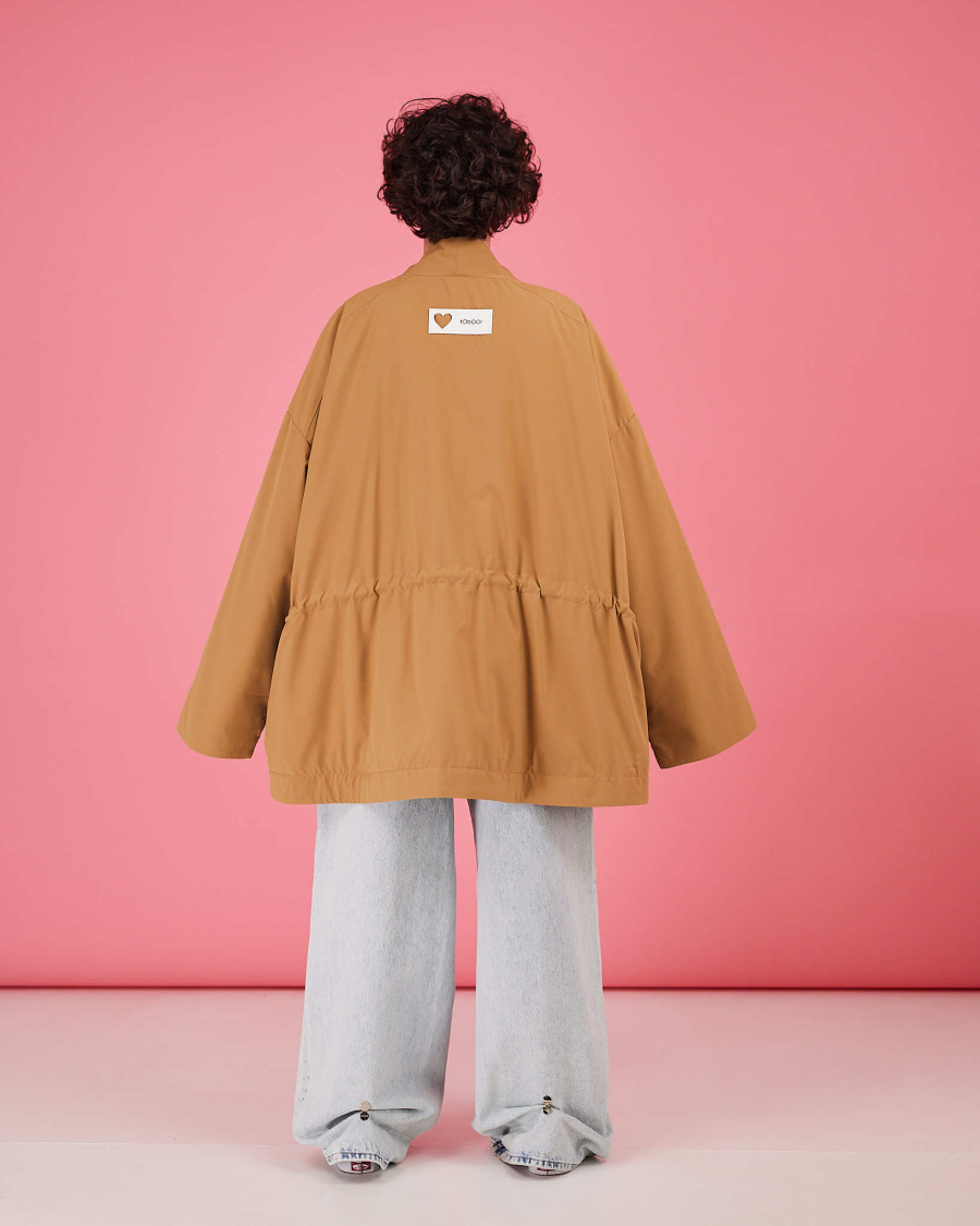 Куртка демисезонная с кулиской TABOO, цвет: горчица, KS05 купить онлайн