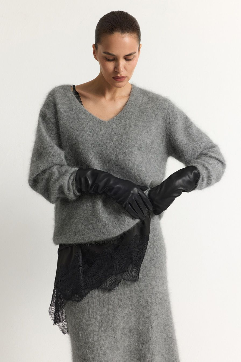 Пуловер из смесовой ангорской шерсти