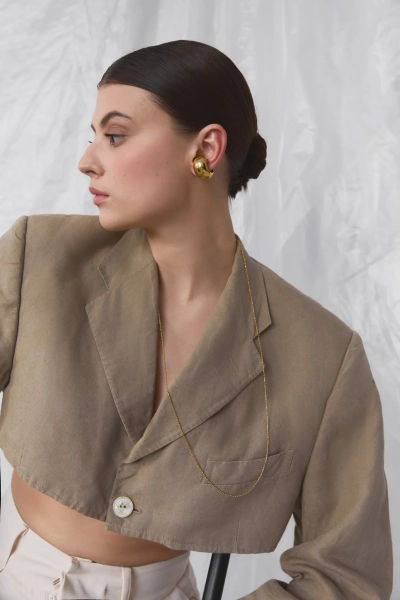 Серебряная цепочка «Пузыри» с гранями с позолотой SBLESKOM, цвет: позолота, 21517 купить онлайн