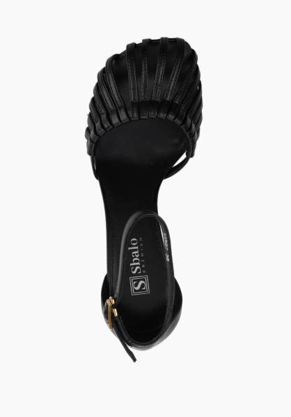 Босоножки из натуральной кожи SBALO, цвет: Черный STR27 купить онлайн