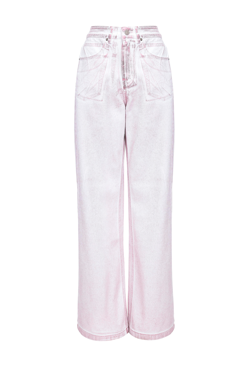 Джинсы с металлизированным покрытием Charmstore, цвет: розовый, 1840-4124-1000 купить онлайн