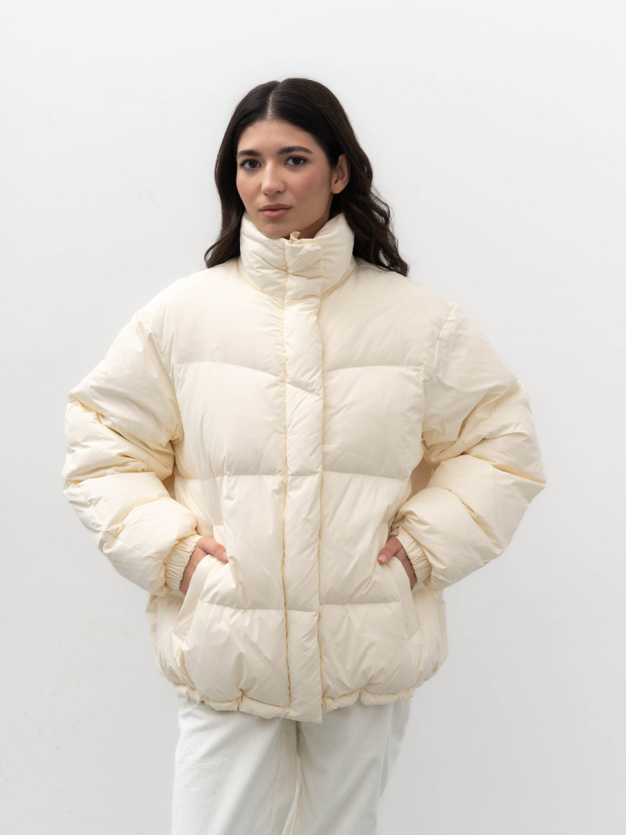 Пуховик Base TRES, цвет: молочный, НФ-00002439 купить онлайн