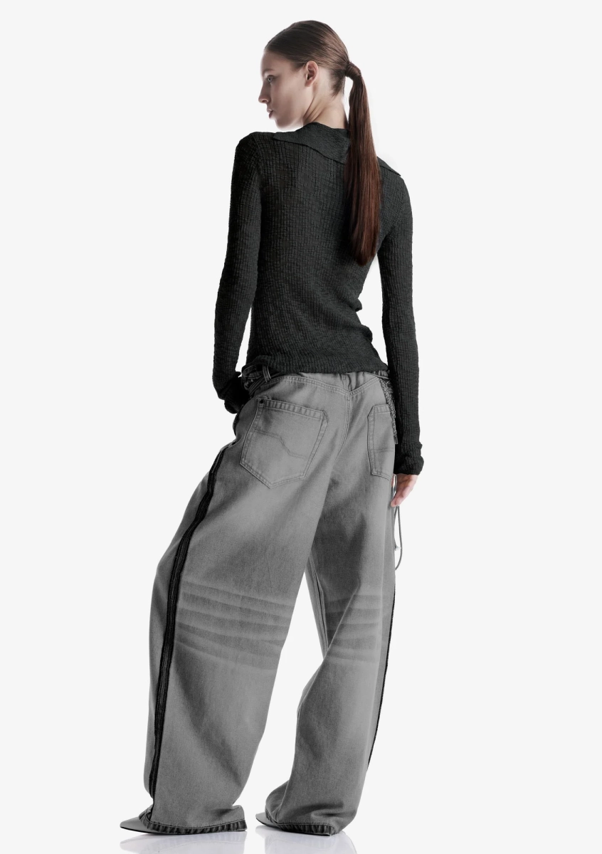 Свитер с широким воротником KRAKATAU, цвет: Черный, Sw44-1 купить онлайн