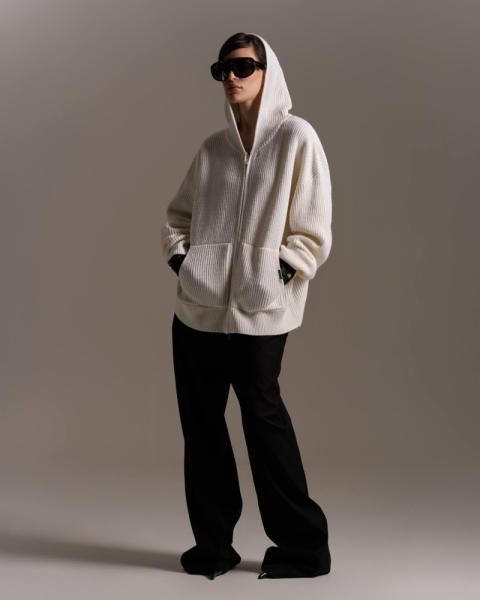 Вязаный худи с капюшоном