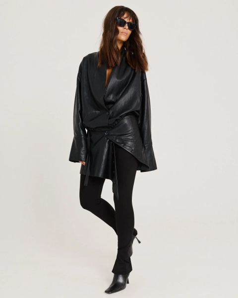 Юбка из экокожи BLACK Anmuse, цвет: Черный,  купить онлайн