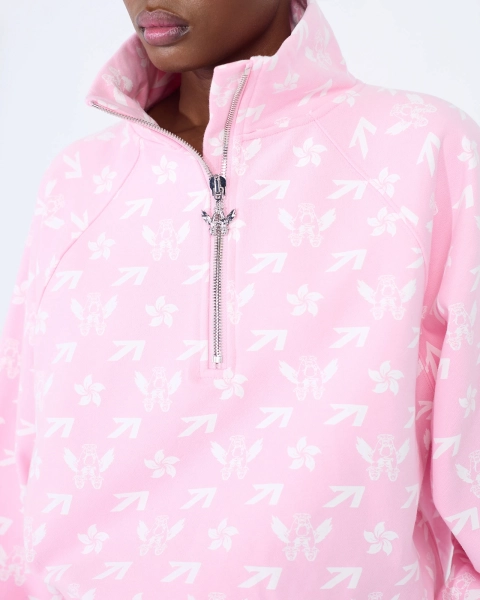 Свитшот PATTERN FLYING A CROPPED PINK ASIA ST 71, цвет: розовый, Ast71.swt-pattern-A-pink-crop купить онлайн