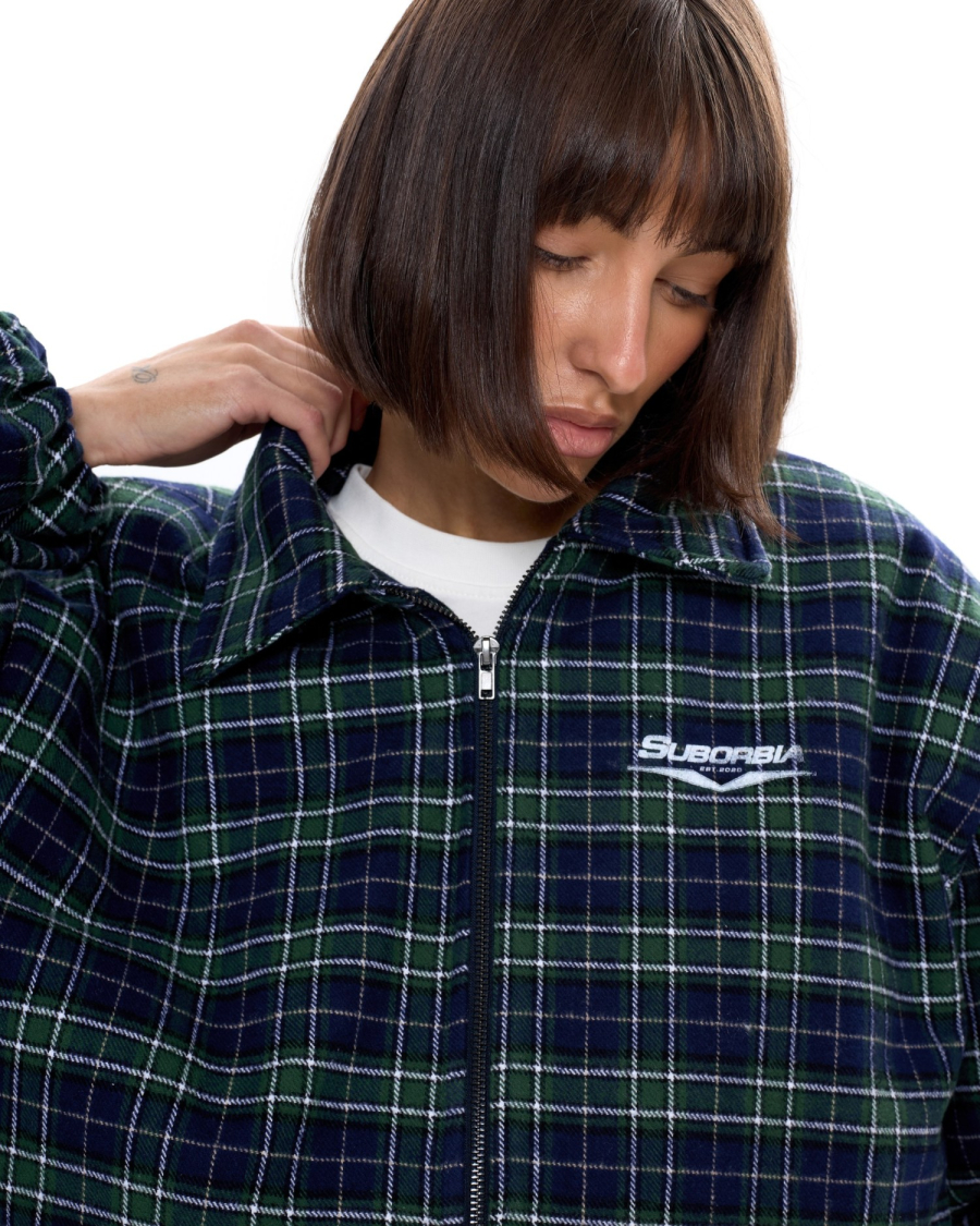 Бомбер в клетку Suborbia, цвет: зеленый, 007026 купить онлайн