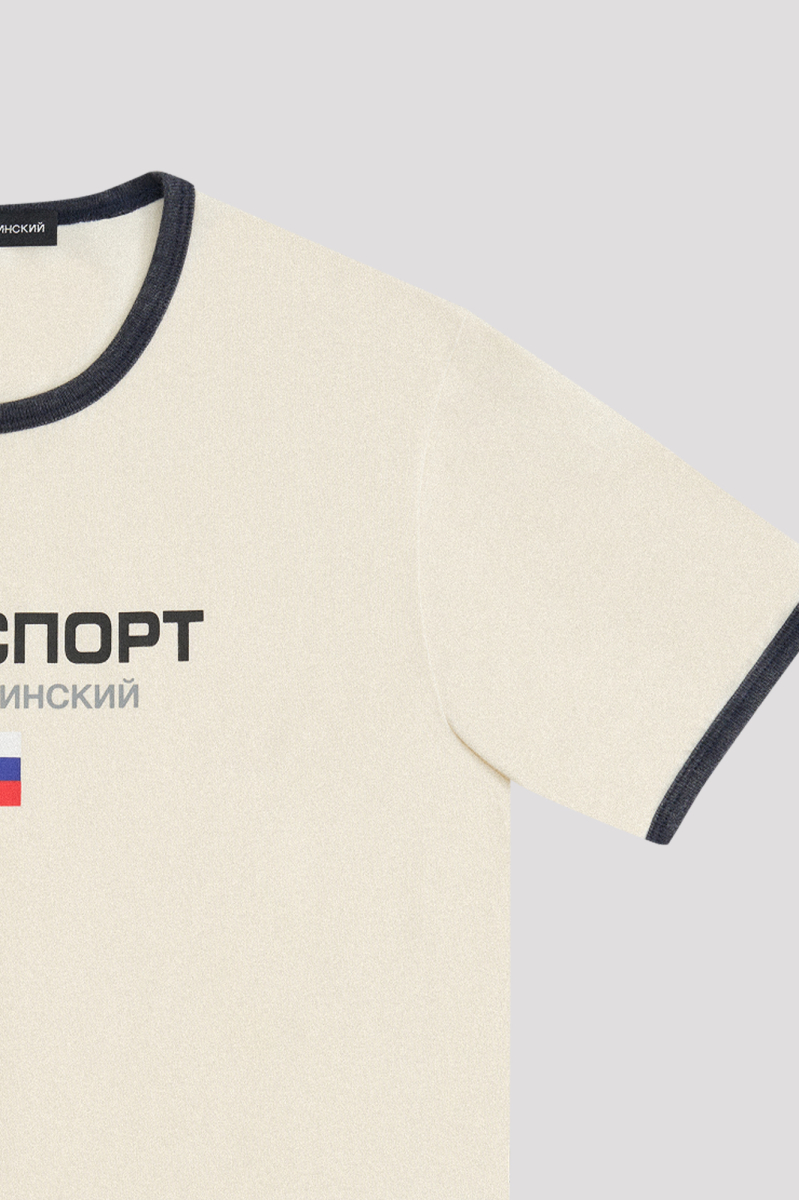 Футболка ГОША РУБЧИНСКИЙ, цвет: айвори, TSH_1701_ivory купить онлайн