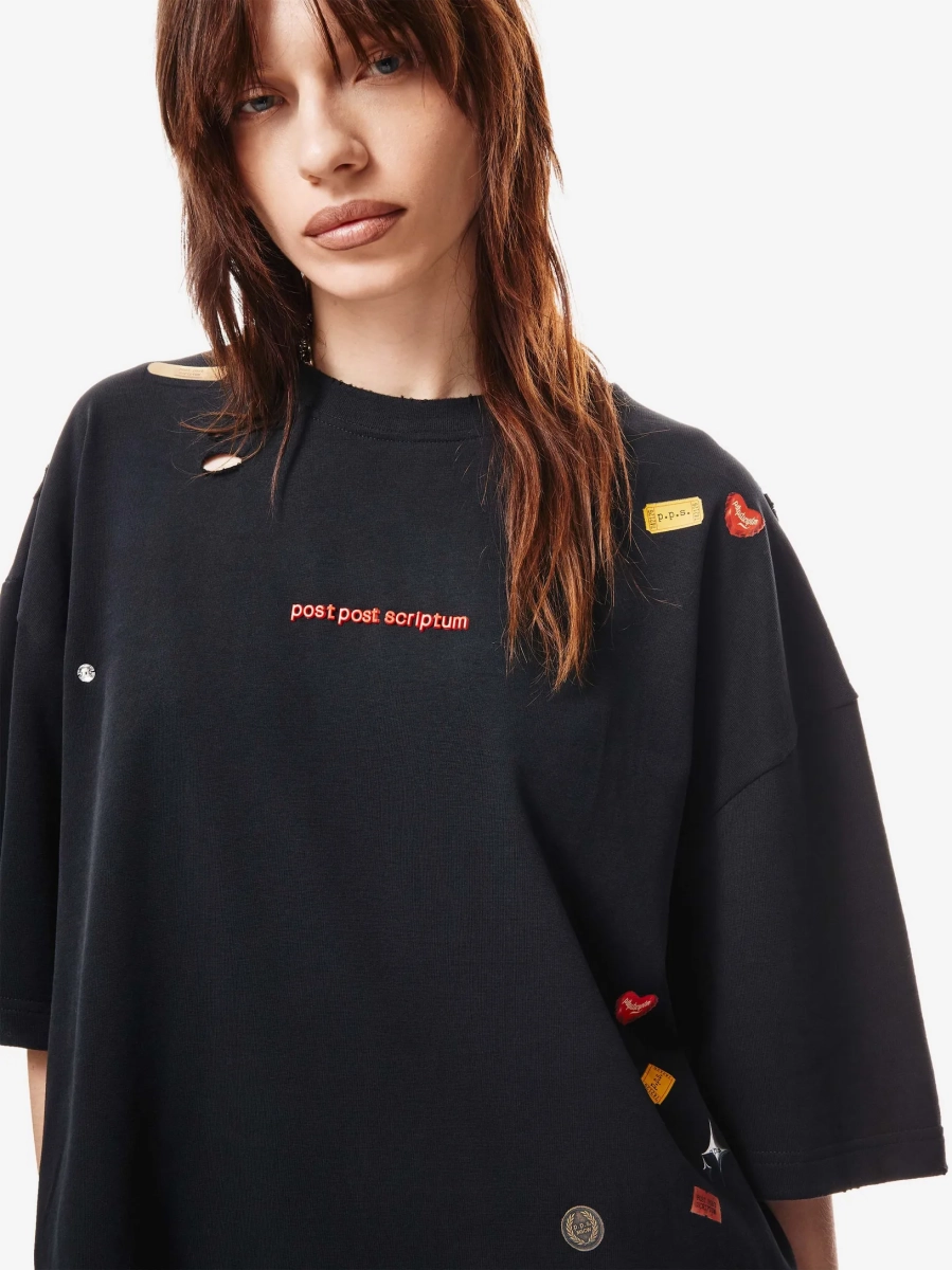 Sticker Pack Футболка Оверсайз p.p.s., цвет: Черный, 1039.00.00.BLK купить онлайн