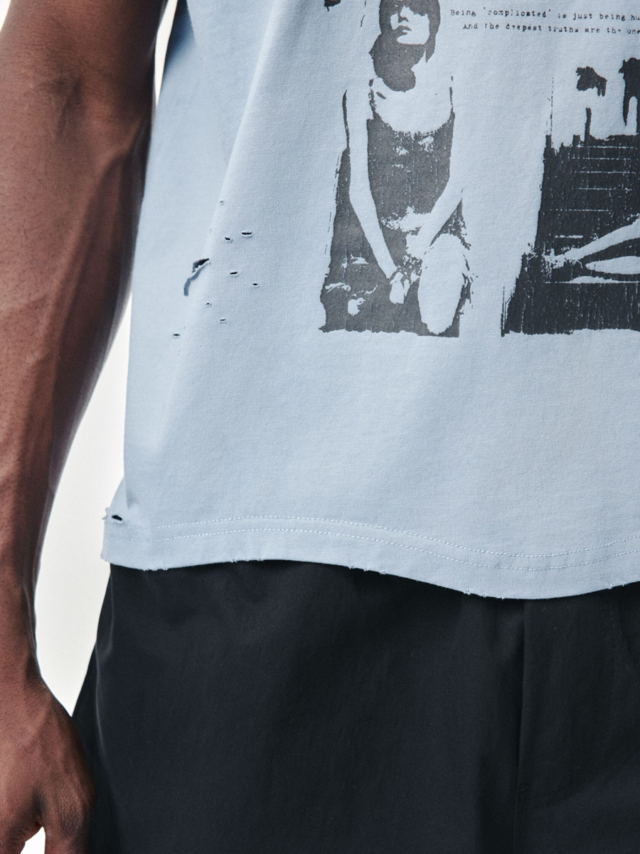 Футболка с принтом NAIPACHE, цвет: синий, 2611004200 купить онлайн