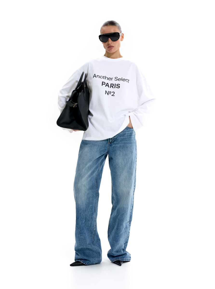 Лонгслив "Париж" ANOTHER SELECT, цвет: белый, 00135 купить онлайн