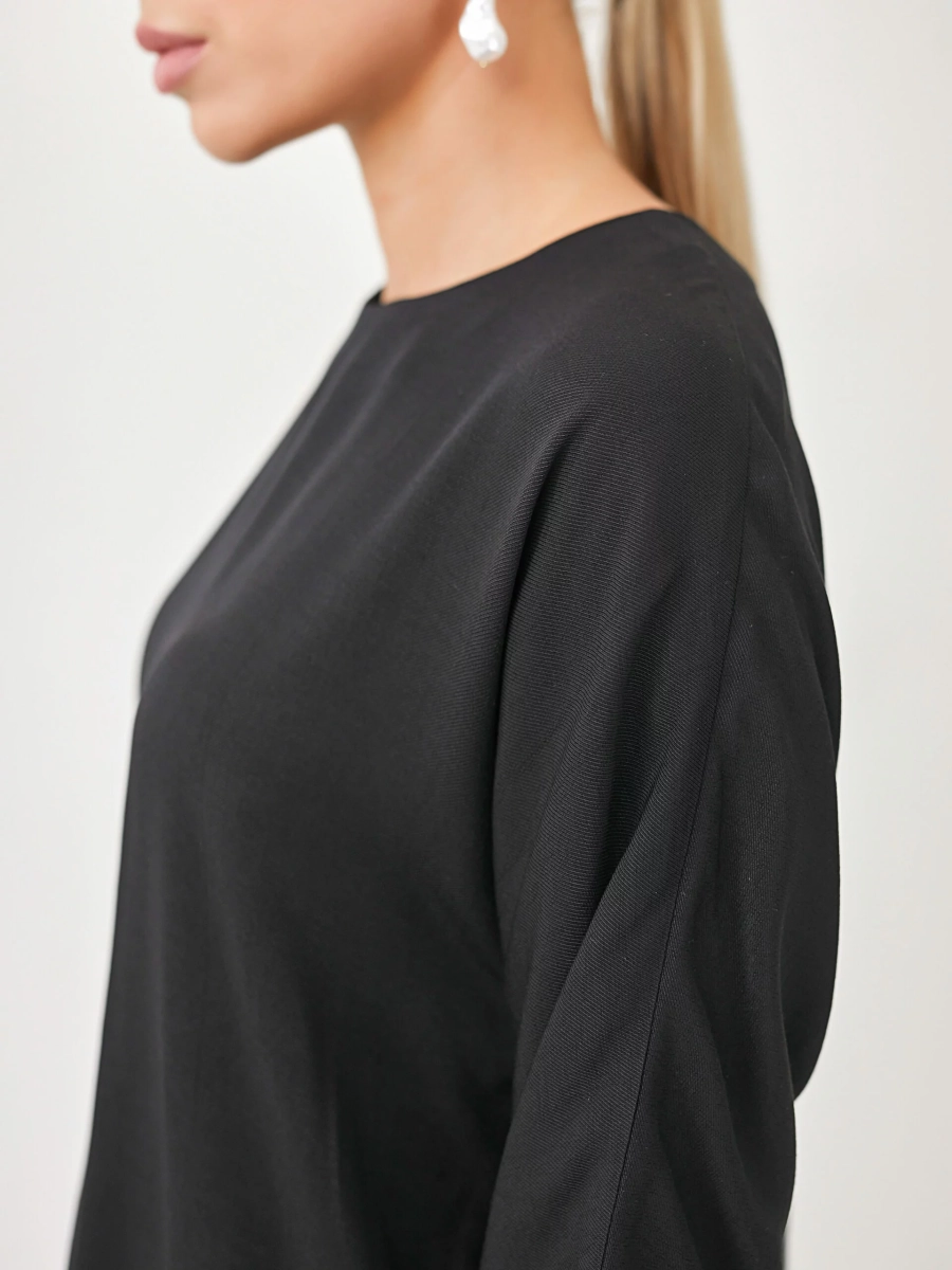 Блуза со спущенным рукавом I.B.W., цвет: Черный, BL020 купить онлайн